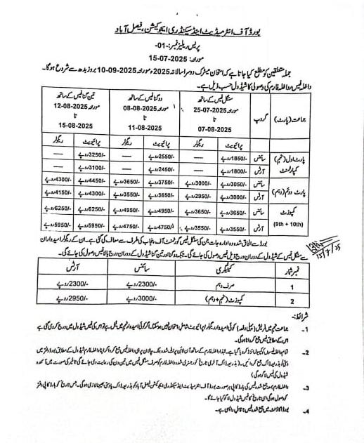 All concerned are hereby informed that the Matriculation Examination, Second Annual 2025 All concerned are hereby informed that the Matriculation Examination, Second Annual 2025
