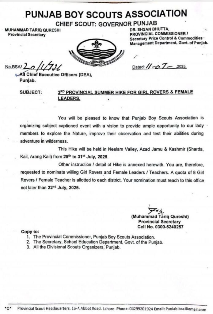 3RD PROVINCIAL SUMMER HIKE FOR GIRL ROVERS & FEMALE LEADERS 3RD PROVINCIAL SUMMER HIKE FOR GIRL ROVERS & FEMALE LEADERS