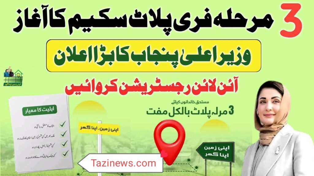 CM Punjab Maryam Nawaz Launches 3-Phase Free Plot Scheme CM Punjab Maryam Nawaz Launches 3-Phase Free Plot Scheme