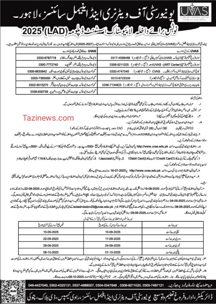 University of Veterinary and Animal Sciences, Lahore University of Veterinary and Animal Sciences, Lahore