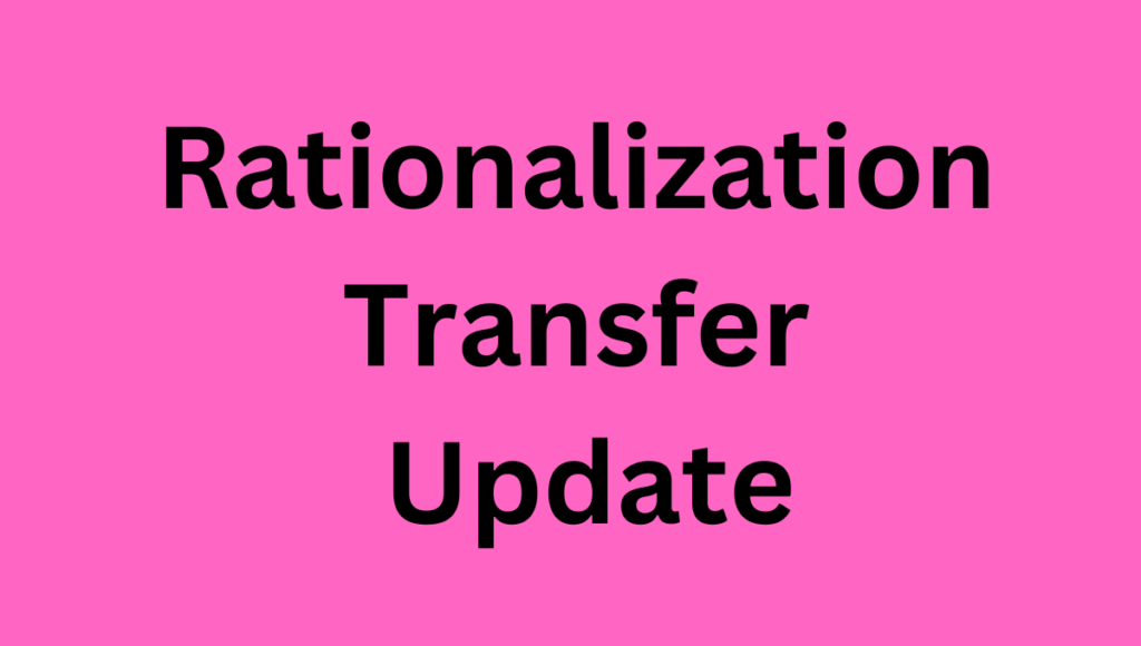 Rationalization Transfer Update Rationalization Transfer Update